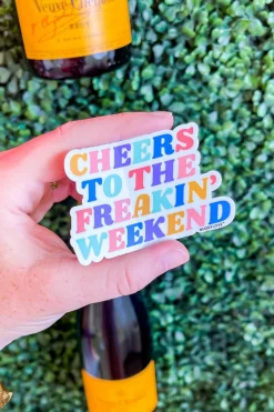 BuddyLove Clothing Label Home & Gift*Freakin' Weekend Sticker