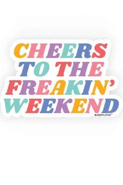 BuddyLove Clothing Label Home & Gift*Freakin' Weekend Sticker