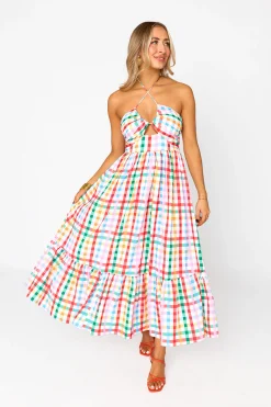 BuddyLove Clothing Label Sleeveless Dresses | Bump Friendly*Gerty Halter Midi Dress - Daybreak