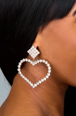 Treasure Jewels Jewelry*Glam Heart Earrings - Gold