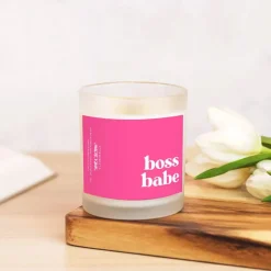 CB Studio Home & Gift*Glass Candle - Boss Babe (Cactus Flower & Jade)