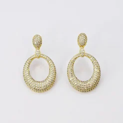 Treasure Jewels, Inc. Jewelry*Gleaming Pave Earrings