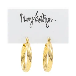Mary Kathryn Design Jewelry*Gold Twisted Hoops