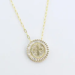 Treasure Jewels, Inc. Jewelry*Grace cross Gold Necklace