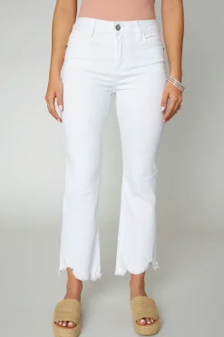 Hidden Bottoms*Happi High Rise Cropped Raw Hem Jean -