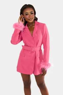 BuddyLove Clothing Label Long Sleeve Dresses | Party Dresses*Harriet Blazer Dress - Flamingo