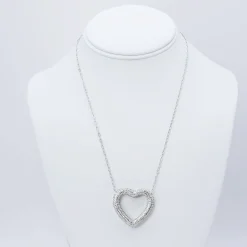 Treasure Jewels, Inc. Jewelry*Heart OutlineSilver Necklace