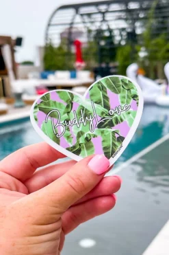 BuddyLove Clothing Label Home & Gift*Hearts of Palm Sticker