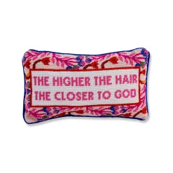 Furbish Studio Home & Gift*Higher The Hair Needlepoint Pillow