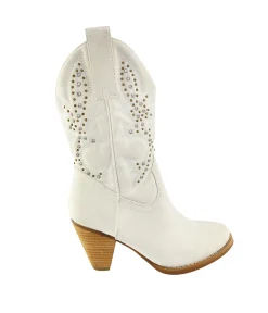 Naughty Monkey Shoes*Houston Western Boots in White