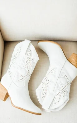 Naughty Monkey Shoes*Houston Western Boots in White
