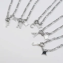 Treasure Jewels, Inc. Jewelry*Initial Letter Necklace Silver Necklace