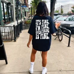 Shop Karma Tees Tops*It's Fine Graphic Tee