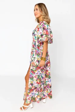 BuddyLove Clothing Label Short Sleeve Dresses | Brunch Dresses*Jacqueline Sweetheart Neckline Midi Dress - Wild Indigo