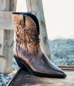 Naughty Monkey Shoes*Jersey Metallic Boot in Bronze
