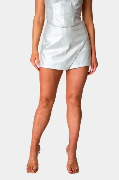 BuddyLove Clothing Label Bottoms*John Vegan Leather Envelope Skort -