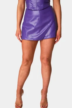 BuddyLove Clothing Label Bottoms*John Vegan Leather Envelope Skort -