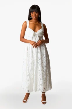 BuddyLove Clothing Label Sleeveless Dresses | Brunch Dresses*Kenny Smocked Back Maxi Dress - White