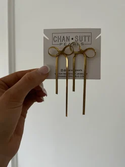 Chansuttpearls Jewelry*LARGE BOW EARRINGS