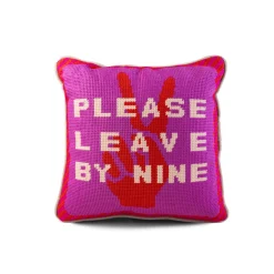 Furbish Studio Home & Gift*Leave by Nine Needlepoint Pillow