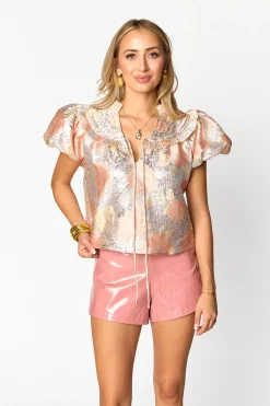 BuddyLove Clothing Label Tops*Leeland Puff Sleeve Top - Sugar Cube