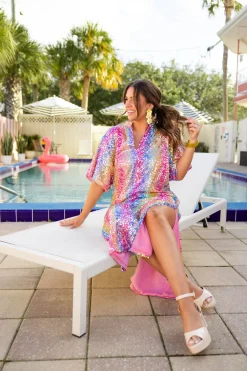 BuddyLove Clothing Label Short Sleeve Dresses | Sequin Dresses*Leighton Sequin Midi Dress - Loving Me