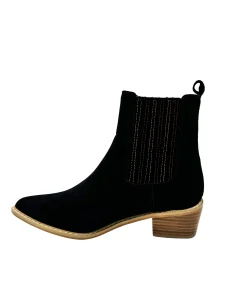 Naughty Monkey Shoes*Leonor Suede Ankle Boot in Black