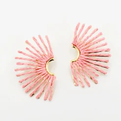 Treasure Jewels, Inc. Jewelry*Light Pink Raffia Fan Earring