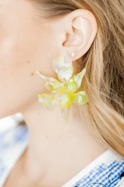 Linny Co Jewelry*xx BL Fawna Statement Earrings - Citron