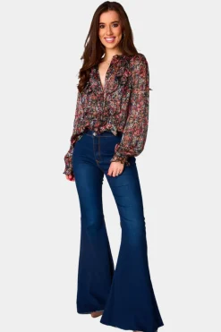 BuddyLove Clothing Label Tops*Lonnie Long Sleeve Blouse - Babys Breath