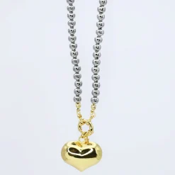 Treasure Jewels, Inc. Jewelry*Luxe Love Silver/Gold Necklace