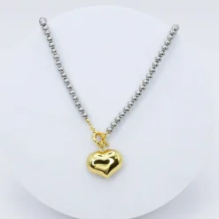 Treasure Jewels, Inc. Jewelry*Luxe Love Silver/Gold Necklace