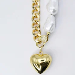 Treasure Jewels, Inc. Jewelry*Majestic Heart Pearl Necklace