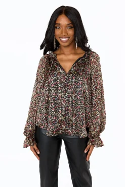 BuddyLove Clothing Label Tops*Mandy Long Sleeve Blouse -