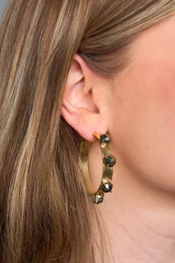 Ever Alice Jewelry*Maria Statement Earrings - Pyrite
