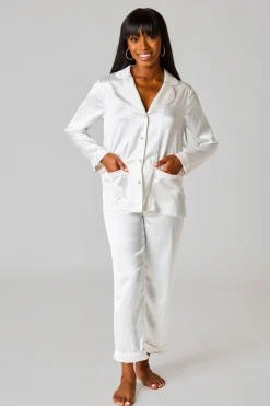 BuddyLove Clothing Label Pajamas | Bride To Be Dresses*Mckenna Feather Trim Lounge Set -