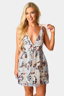 BuddyLove Clothing Label Sleeveless Dresses | Party Dresses*Melanie Tie-Shoulder Mini Dress - Fireworks