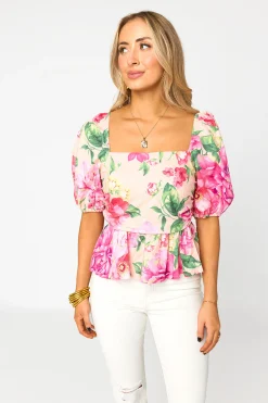 BuddyLove Clothing Label Tops*Mirabelle Puff Sleeve Top -