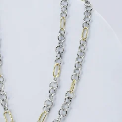 Treasure Jewels, Inc. Jewelry*Mixed Metal Link Layer Silver Necklace