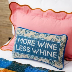 Furbish Studio Home & Gift*More Wine Needlepoint Pillow