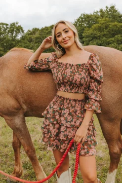 BuddyLove Clothing Label Sets | Brunch Dresses*Nelly Smocked Two-Piece Set - Lost Lovers