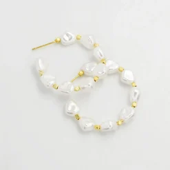 Treasure Jewels, Inc. Jewelry | Bride To Be Dresses*New Pearl Hoop Earrings
