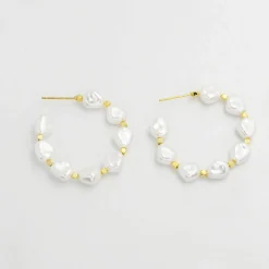 Treasure Jewels, Inc. Jewelry | Bride To Be Dresses*New Pearl Hoop Earrings