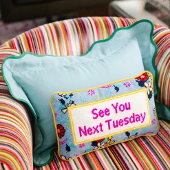 Furbish Studio Home & Gift*Next Tuesday Needlepoint Pillow