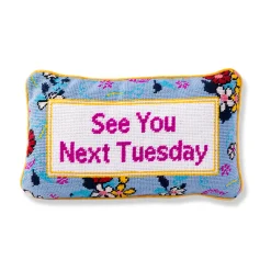 Furbish Studio Home & Gift*Next Tuesday Needlepoint Pillow