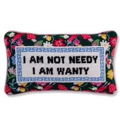 Furbish Studio Home & Gift*Not Needy Needlepoint Pillow