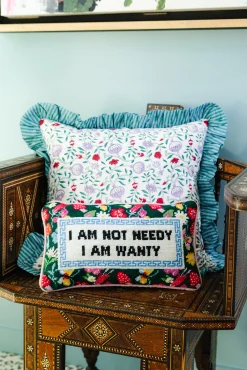 Furbish Studio Home & Gift*Not Needy Needlepoint Pillow