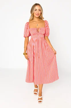 BuddyLove Clothing Label Short Sleeve Dresses | Bump Friendly*Olsen Midi Dress - Sun Glow
