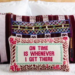 Furbish Studio Home & Gift*On Time Needlepoint Pillow