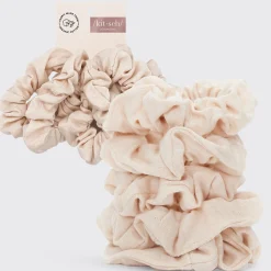 KITSCH Beauty*Organic Cotton Knit Scrunchies 5pc - Cream